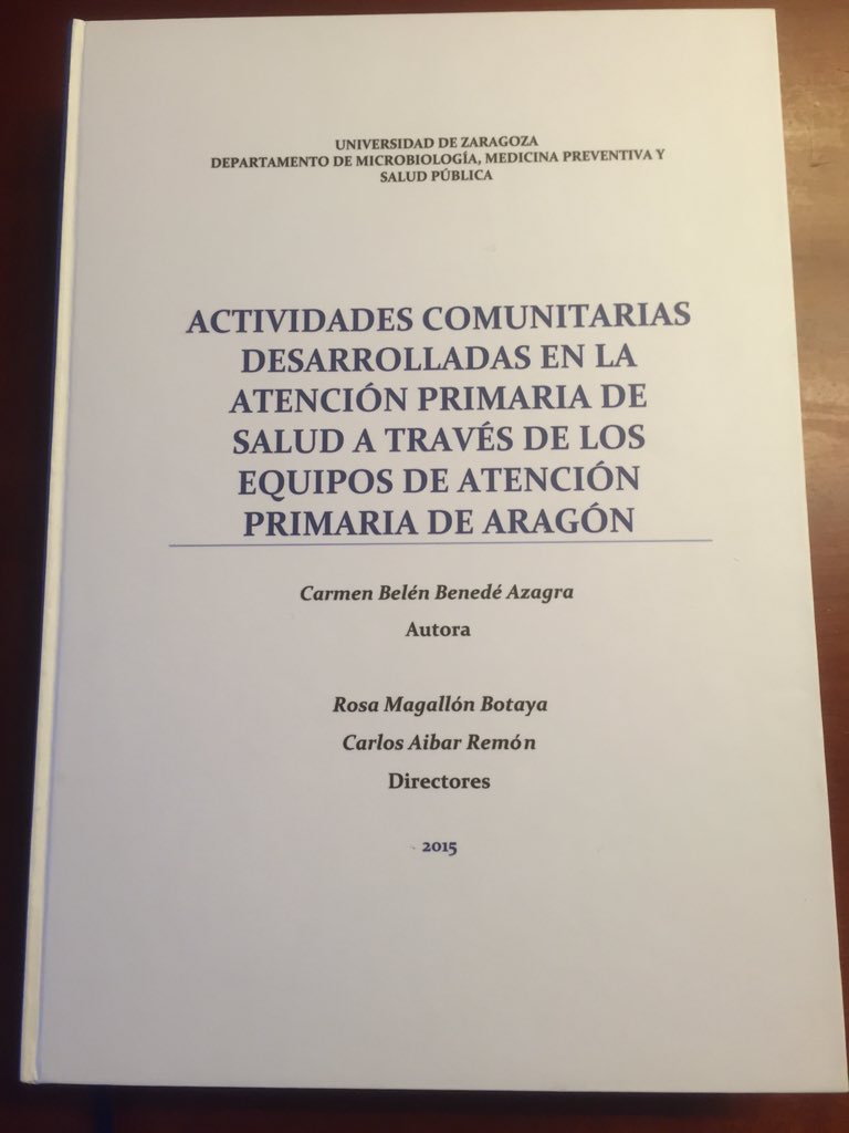 gallegodieguez's tweet photo. #TesisBelen @cbbenede Alta participación 103 EAP (84%) de #Aragon de ellos 66 EAP realizan Actividades Comunitarias https://t.co/S13XCXlRcx