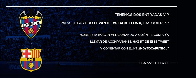 HawkersCo's tweet image. RT y sigue los pasos que en la imagen para poder ganar DOS ENTRADAS VIP el partido.

#HoyTocaFutbol