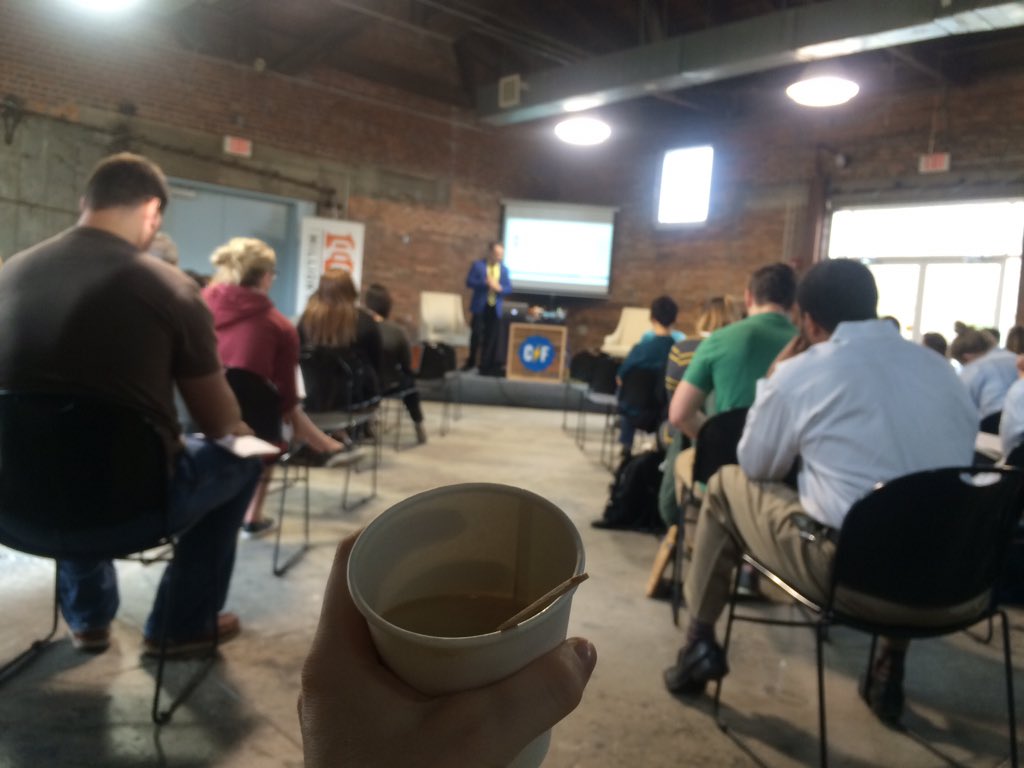 1MillionCupsSAV's tweet photo. Enjoying a smooth cup of @PERCCOFFEE this morning at #1MCSav and every Wed morning...great way to start the day...☕️ https://t.co/oEsZAprkZh