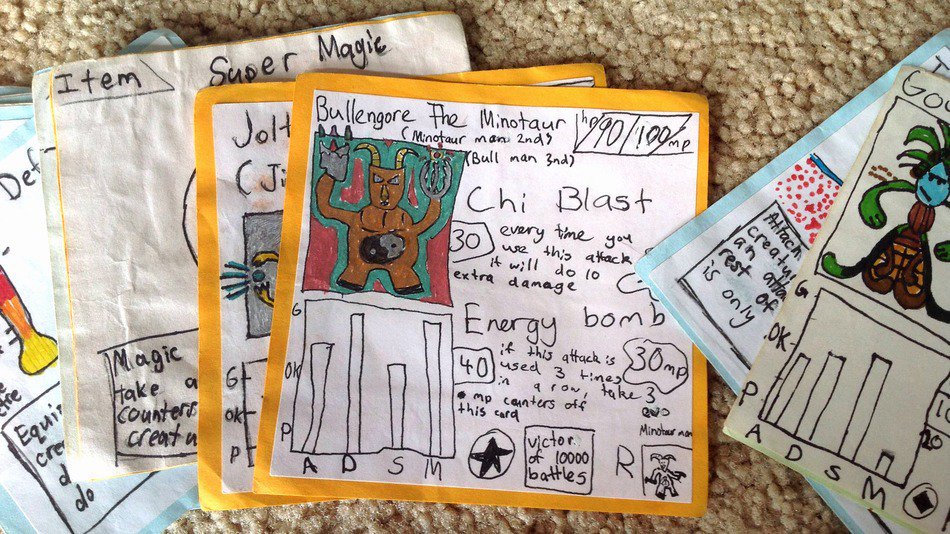 mashable's tweet image. These kids couldn't afford Pokémon cards, so they designed their own game on.mash.to/208T0x0