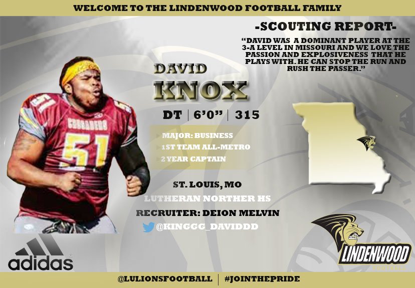 LindenwoodFB's tweet photo. @KINGGG_DAVIDDD Welcome Big Man! Excited to have you here! #NSD2016 #JoinThePride https://t.co/ac88Ou7ihM