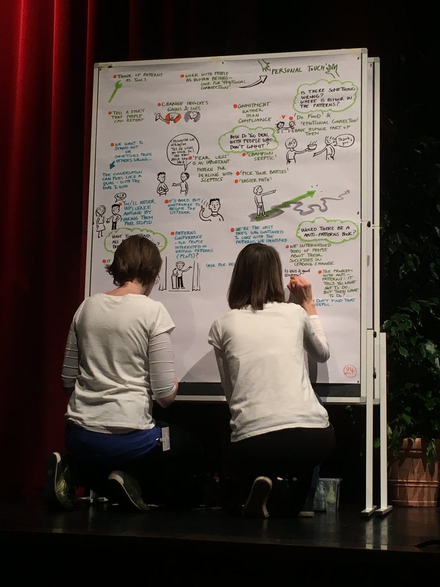 Amazing to watch <a href="/Remarker_eu/">Remarker</a> record <a href="/RisingLinda/">Linda Rising</a> and <a href="/MaryLynnManns/">Mary Lynn Manns</a> talk about Fearlessly Leading Change #oop2016