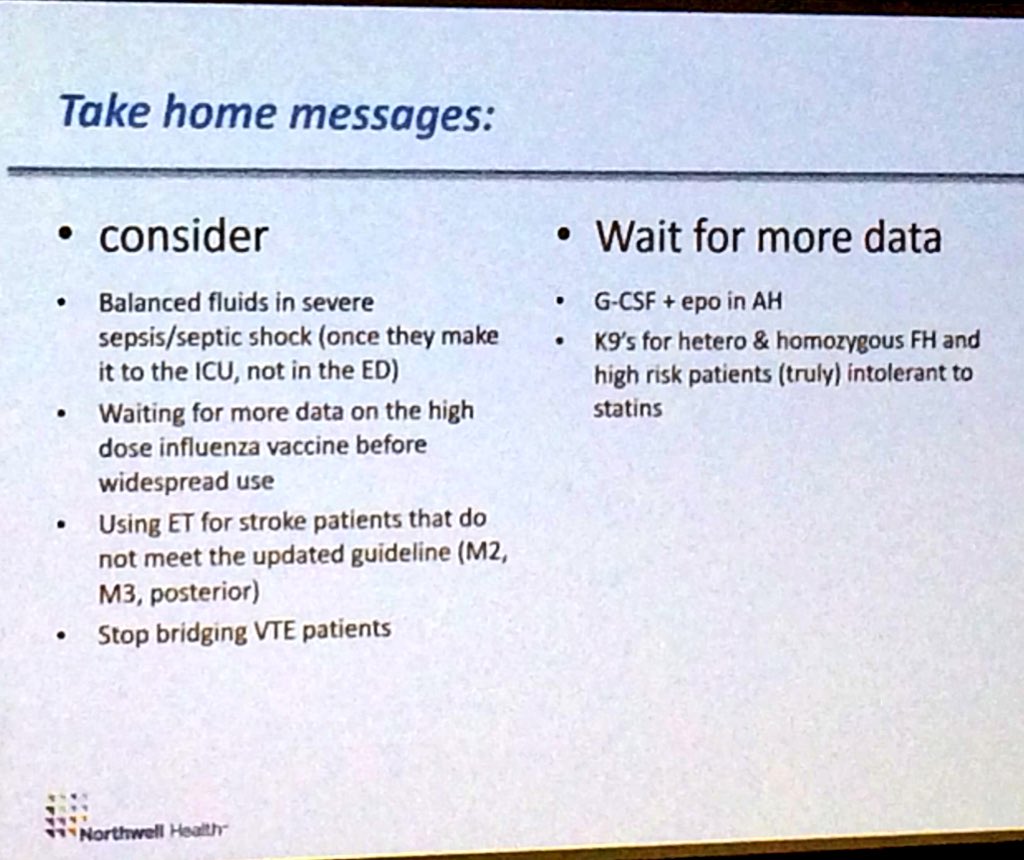 SBInternalMed's tweet image. More #takehomepoints to consider from #GrandRounds #hospitalist updates! #meded #FOAMed #internalmedicine