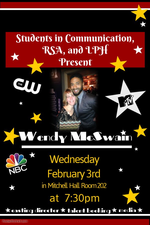 Come learn about Wendy's career,stars she's worked with, &amp; how YOU can break into the glam world of media &amp; celebs!