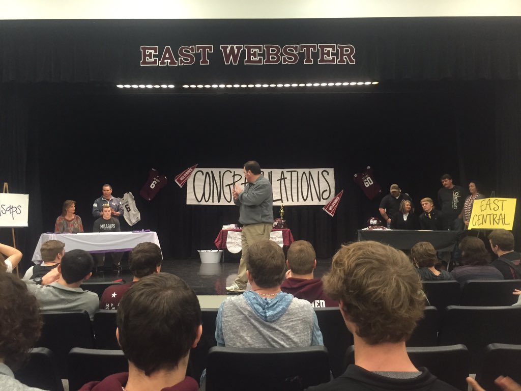 EWHS's tweet photo. Congrats to @jackdwilson6 and Josh McMullen for signing to continue 🏈 careers at Millsaps and East Central! https://t.co/67DDcG410i