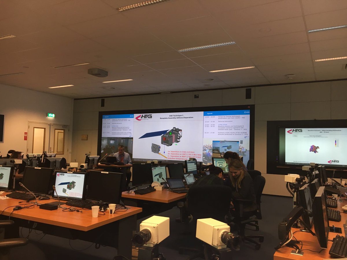 ESAcleanspace's tweet photo. #HTG showing the scarab tool used to analyze demise through reentry simulations. #cleansat #spacejunk #ESTEC https://t.co/XrgmzA0zPn