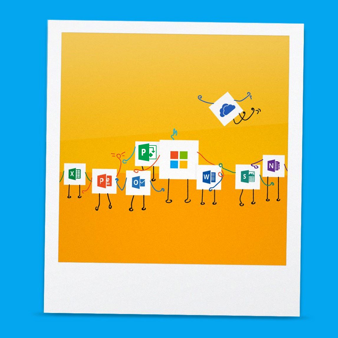 Microsoft_Saudi's tweet image. How many of these products can you use to work on the cloud? #WhatIsTheCloud