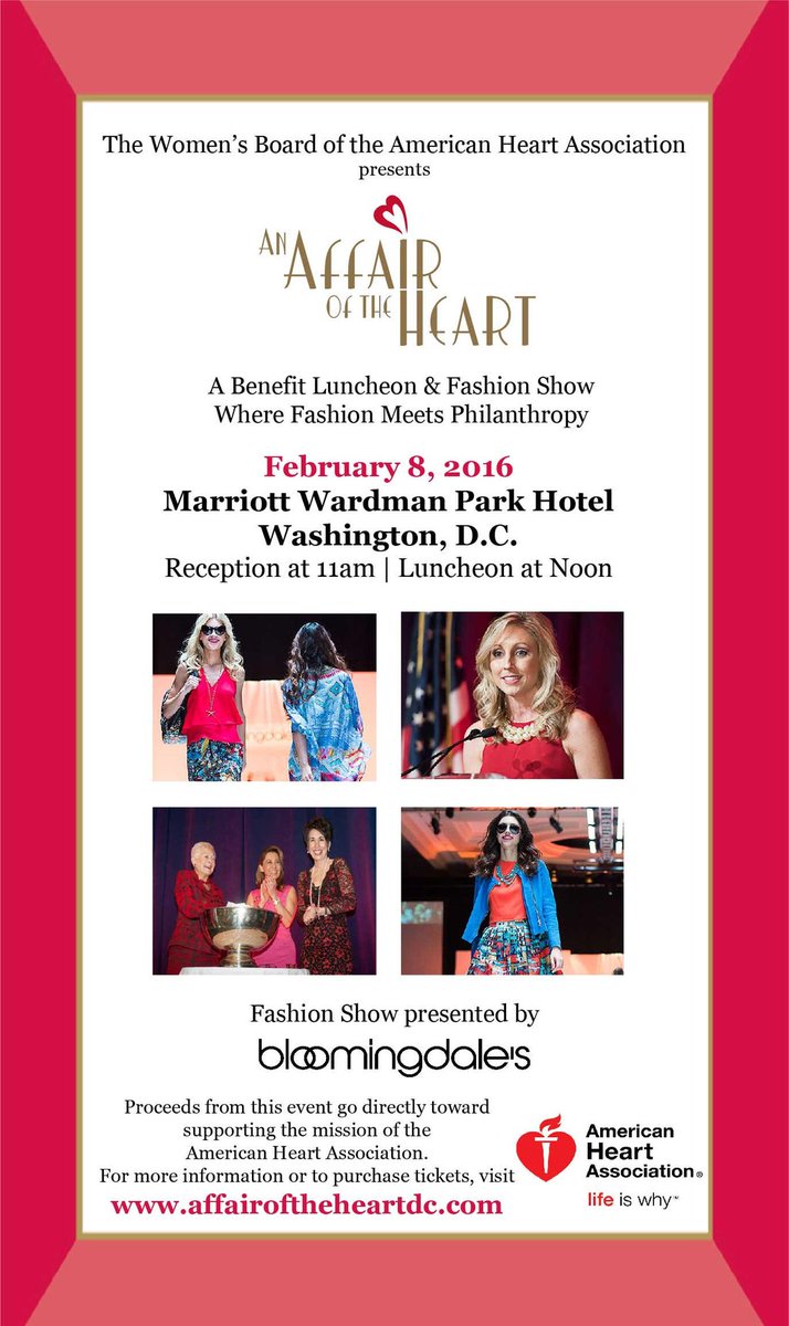 HeartOfGWR's tweet photo. @CharityChicksUS - Looking forward to #AffairoftheHeartDC on 2/8 with @Bloomingdales at the @MHWardmanPark ! https://t.co/Ef3gVGesq0