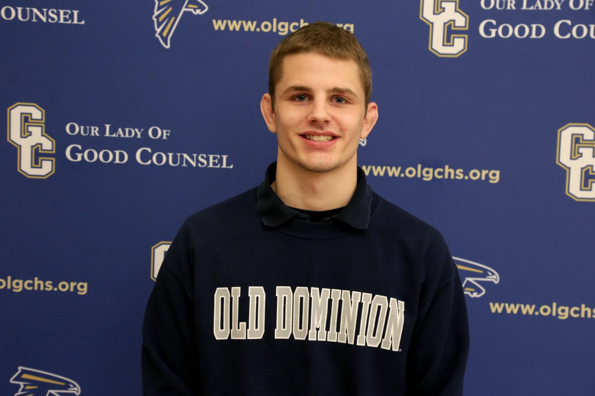 OLGCHS's tweet photo. Congrats to Kevin Budock who committed to wrestle at @ODUnow this morning! #falconpride https://t.co/Tvmebt5a6S