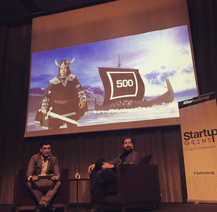 MinnaSandberg's tweet photo. Awesome @StartupGrindSWE yesterday with #seanpercival #500startup #connect2capital @SamManaberi https://t.co/5z8vlhaRpb