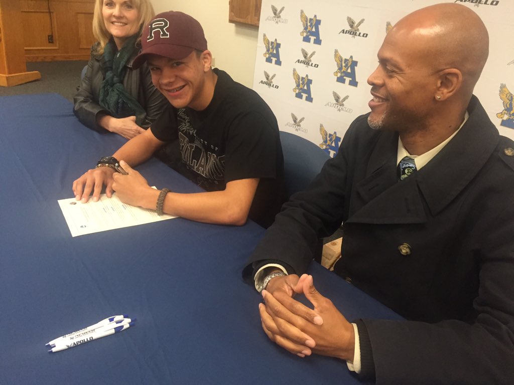 GlendaleUnionAZ's tweet photo. Nathaniel Krimmel signs to play football and run track @UofRedlands. #ApolloProud #WeAreGUHSD https://t.co/now4HWyKcZ
