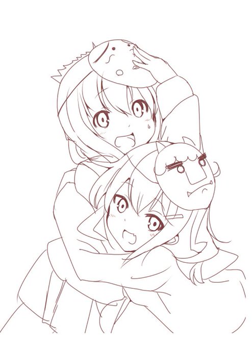 おまけ。第六ワンドロの線画と下書きはこんな感じだったり。
下書きが下書きしてないのはご愛嬌。 