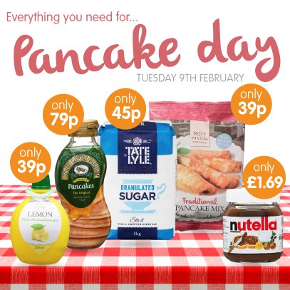 bmstores's tweet photo. YESSS! It's Pancake Day on Tuesday, the one day of the year it is ok to have pancakes for breakfast, lunch &amp; dinner! https://t.co/hhhGusTyqG