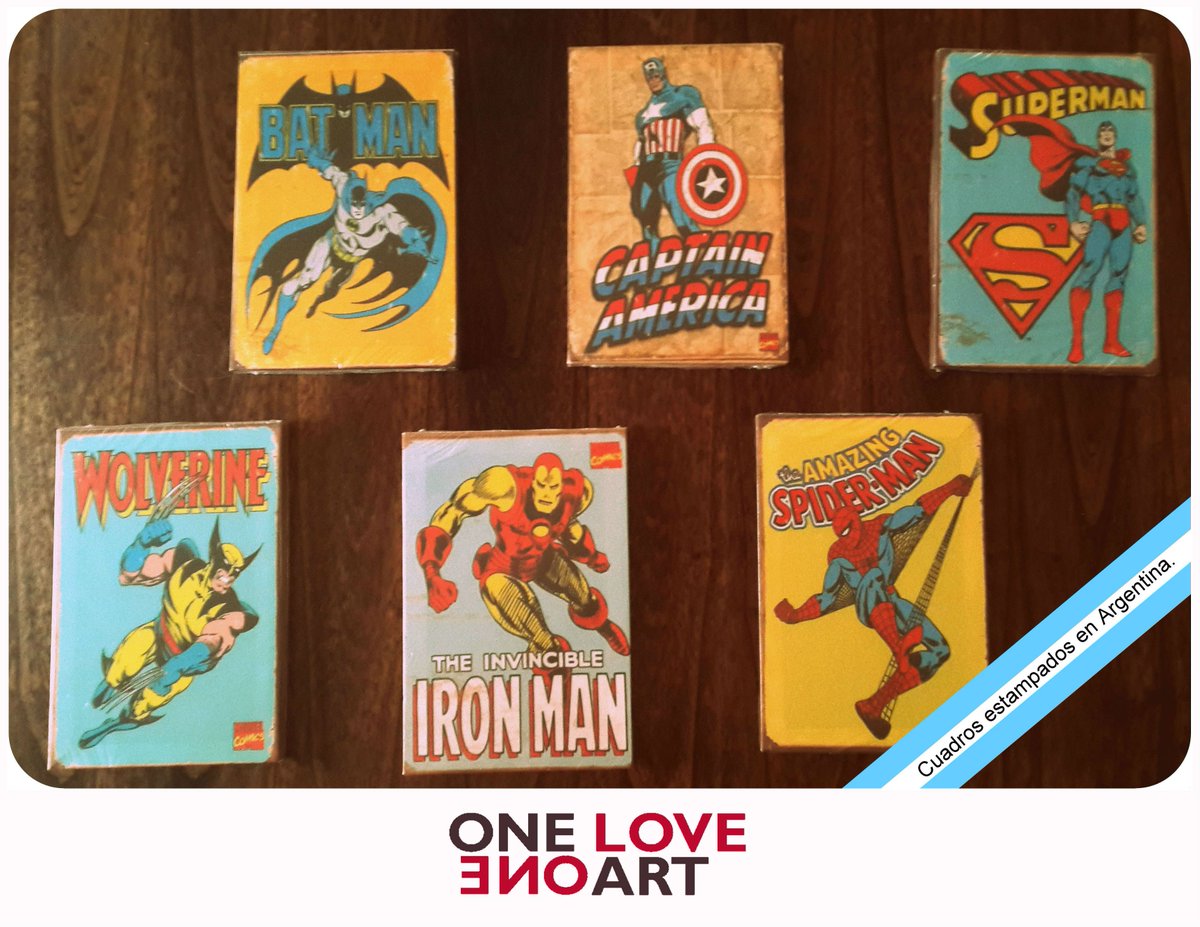 OneLoveOneArt's tweet photo. Nuestros cuadros estampados: Serie Super Héroes

Encontralos en todas nuestras Tiendas en 20x30 y 30x40.

#Marvel https://t.co/5GyIdmOyg0