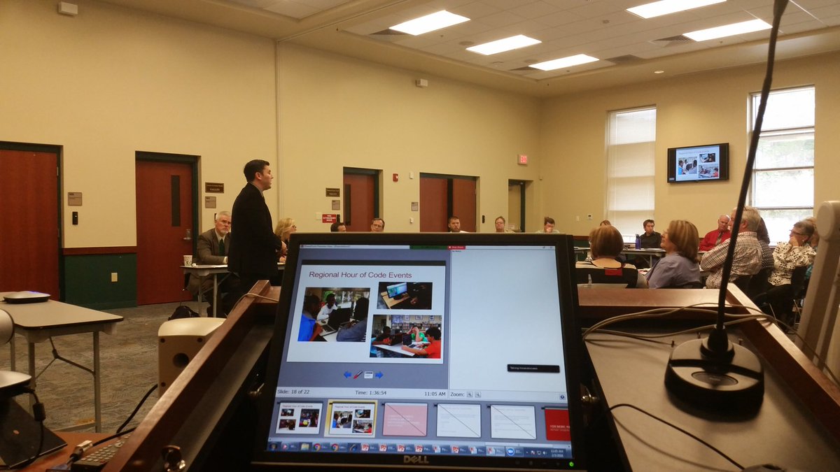 NEFEC_STEM's tweet photo. Great presentation from @AdamAzula on CS and https://t.co/9k4dLe6SlQ and the Hour of Code! https://t.co/eb35kHSy1p