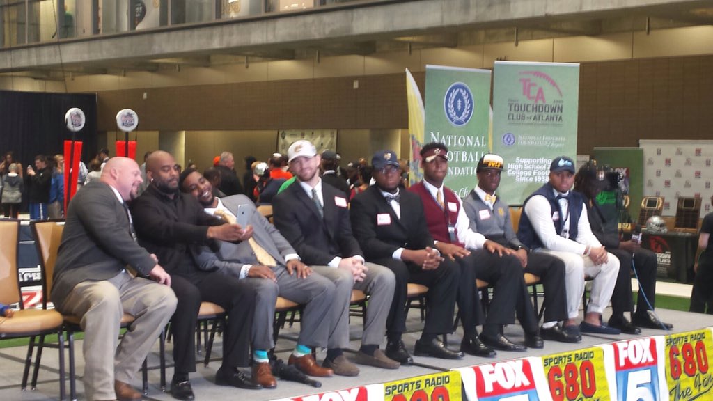 GHSRecruits's tweet photo. Grayson Rams at the College Football Hall of Fame NSD https://t.co/tRRQZytAnX