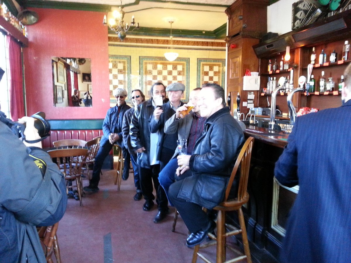 visit_bham's tweet photo. Great to meet @UB40OFFICIAL whilst they visited the reopened The Eagle and Tun pub used in the 'Red Red Wine' video! https://t.co/xrbRr5TRM0