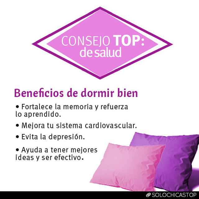 SoloChicasTop's tweet photo. Dormir es muy importante para nosotros. ¡Conoce sus beneficios! #ConsejoTop https://t.co/JiYeRMcR6J