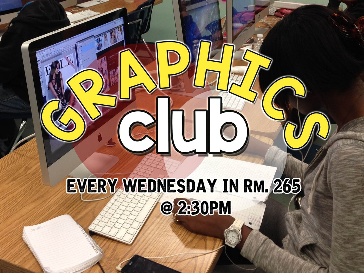 DBHSpathfinder's tweet photo. #GraphicsClub meets every Wednesday in RM 265! https://t.co/S02mwHRDKV
