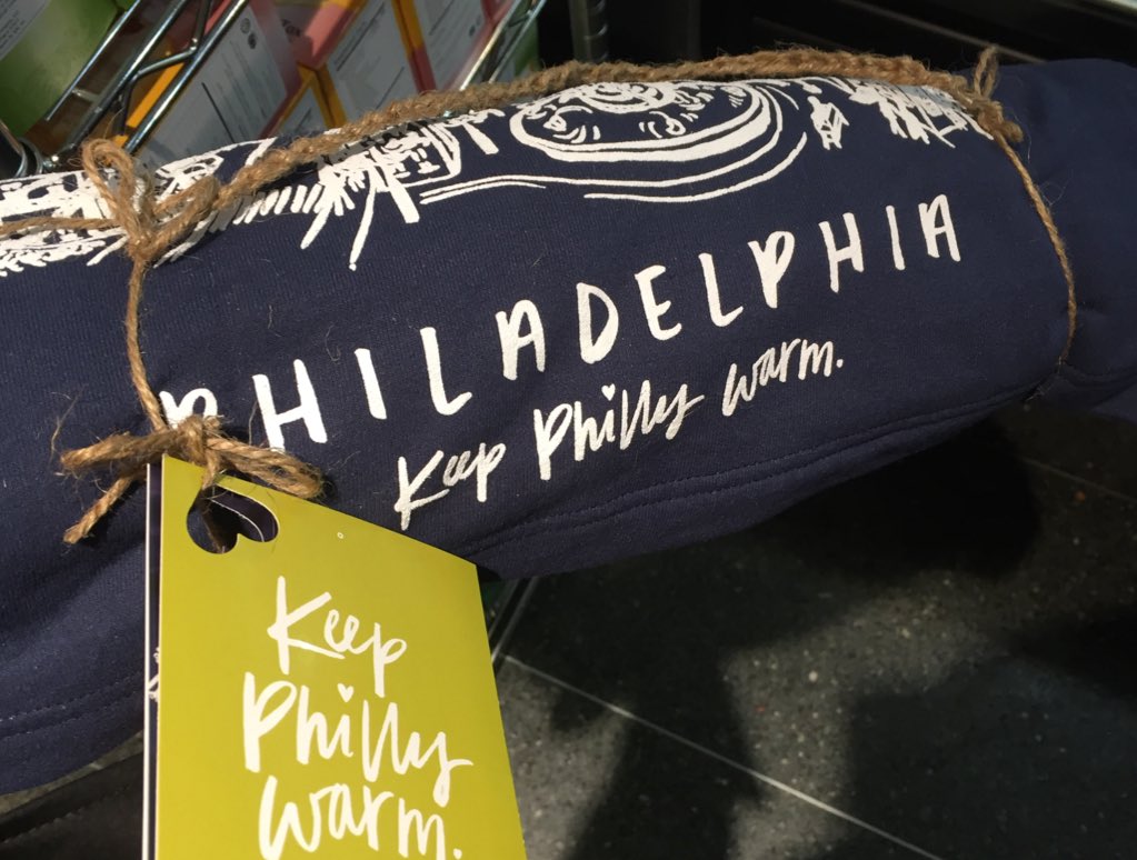 kadud's tweet photo. Just bought #onelovephilly blanket @comcast basement. Every 5 sold gives 1 to homeless. Grab 1 &amp; #keepphillywarm https://t.co/3lldTCgTNq