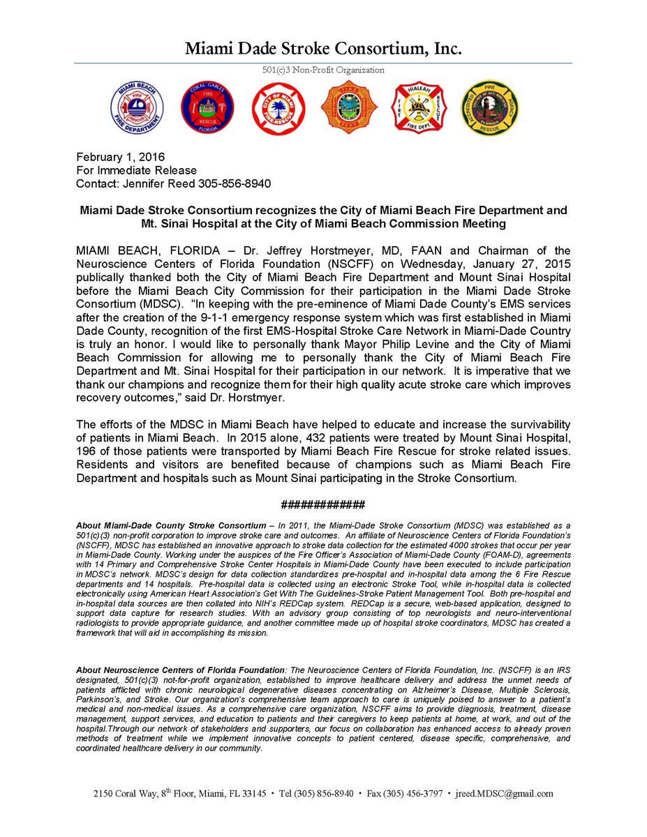 MDSConsortium's tweet photo. Recognizing #MiamiBeachFire and #MountSinaiMiami for their involvement in #MDSC  @communitypapers @HeraldHealth https://t.co/3bU6OcLaAH