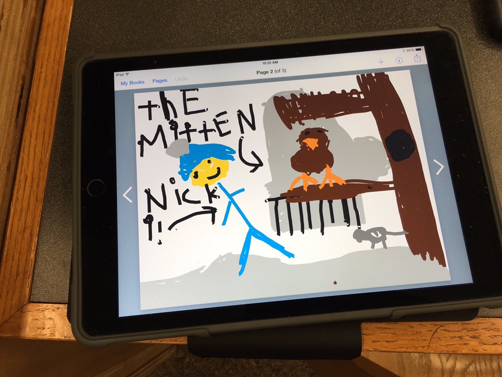 KariAddington's tweet photo. Kindergarten students make a book using @BookCreatorApp #ipadpower #vocabulary #landscape #font #textbox #tools https://t.co/WN0oBDLzxt