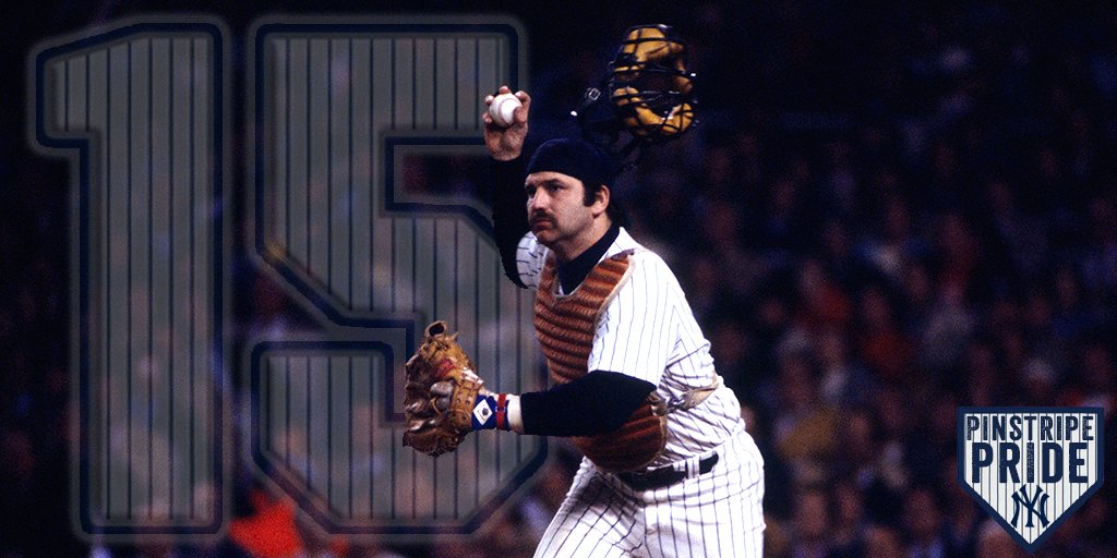 Yankees's tweet photo. 15 days until pitchers &amp; catchers with No. 15, forever and always. https://t.co/SV0zNrX7l0