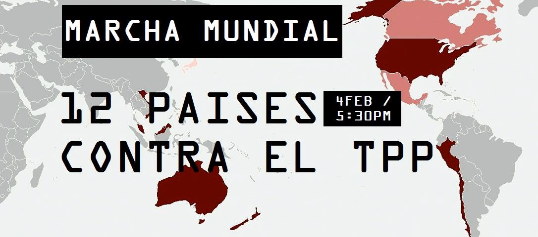 El 4 de febrero, Marcha Mundial contra el TPP, por la salud, la vida y la libertad!!
facebook.com/events/1518488…