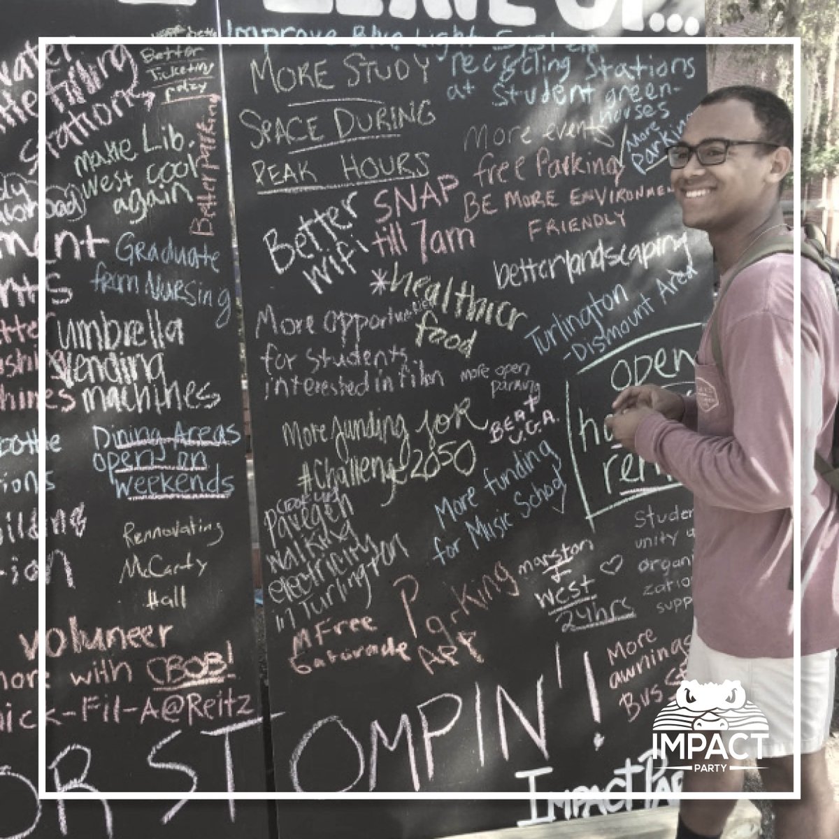 ImpactPartyUF's tweet photo. Come and leave your mark on UF in Turlington or Reitz until 3pm!
https://t.co/Y0JARoEMcY

#Reg.Pol.Ad.J.Moodie https://t.co/UfLm20fgNT