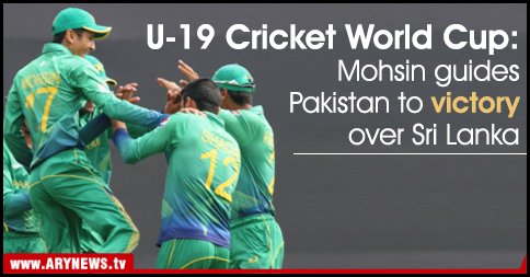 ARYNEWSOFFICIAL's tweet photo. #U19CWC: #Mohsin guides #Pakistan to victory over #SriLanka

Read more: https://t.co/MvHz12bP19
#Pak19vSL19 https://t.co/bJv1GviFNB