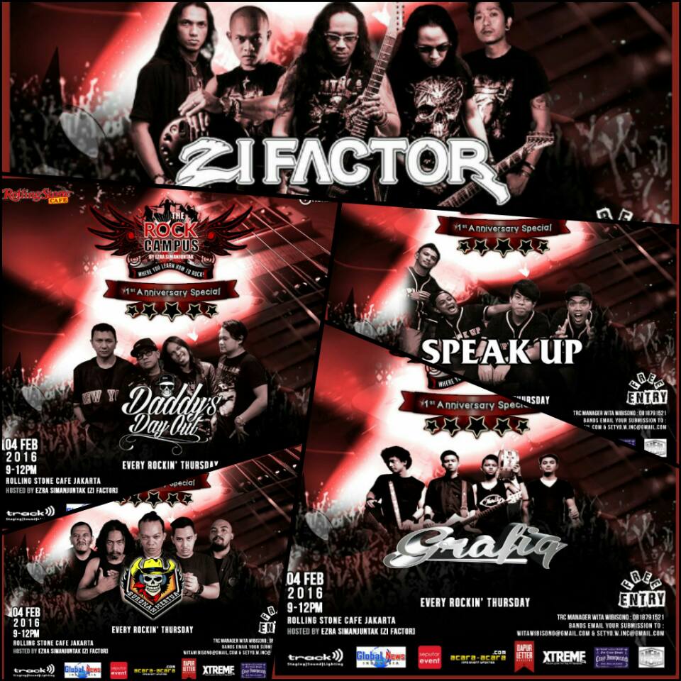CrazyInc's tweet photo. Tonight! #TheRockCampus #1StAnniv
@ZIFACTOR @buronanmertua_  @speakupjakarta @DaddysDayOut #Grafiq by @Ezra_ZiFactor https://t.co/PY97MG1WZm