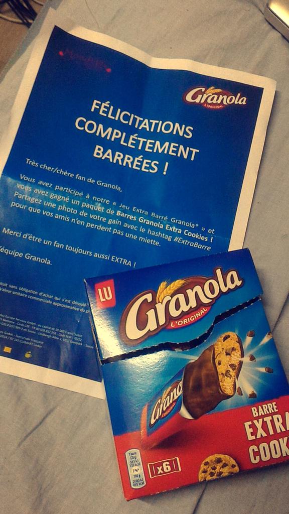 FKLA_1's tweet photo. Jrentre chez moi en pensant a ce que j'allais manger et puis jvois ça ��👌 @Granola #ExtraBarre https://t.co/lj1D1jShzt