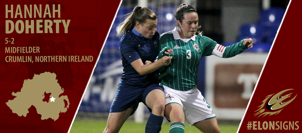ElonWSoccer's tweet photo. Welcome Northern Ireland U19 International, Hannah Doherty! #ElonSigns #EUWS https://t.co/GIQyOlAbCd