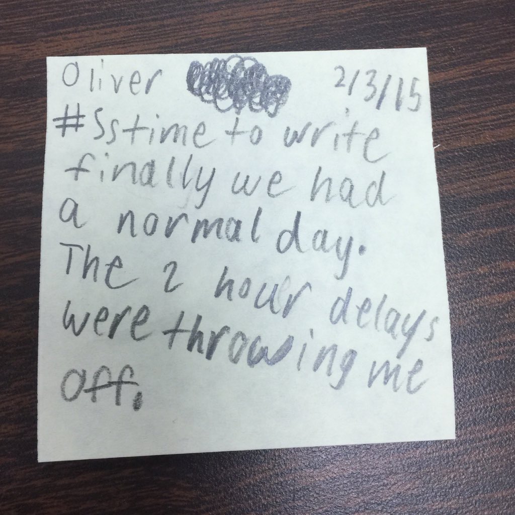 haseltineclass's tweet photo. Sharing our writing on this rainy day! #sstime2wrt #lcps16 #erms16 https://t.co/RmepLsmfzL