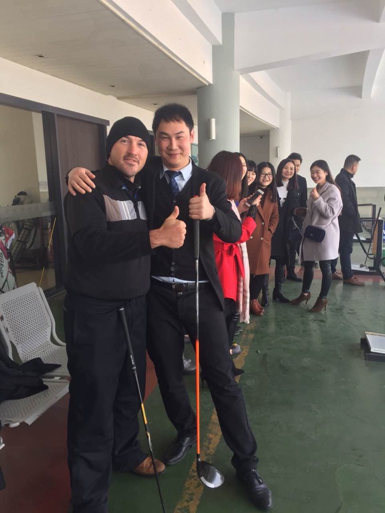 SwingFitGolf's tweet photo. Making new golf friends! #greatestgame #golf #china https://t.co/tl7ihy459W