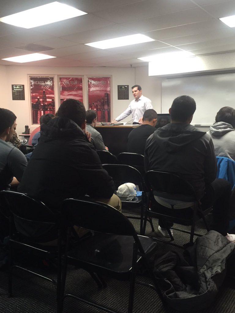 LFC_FOOTBALL's tweet photo. Jason Ross-VP for Capital Markets @ Cohen Financial provides today's leadership class lesson. #3Fears #ForesterPride https://t.co/smqZxgn2MF