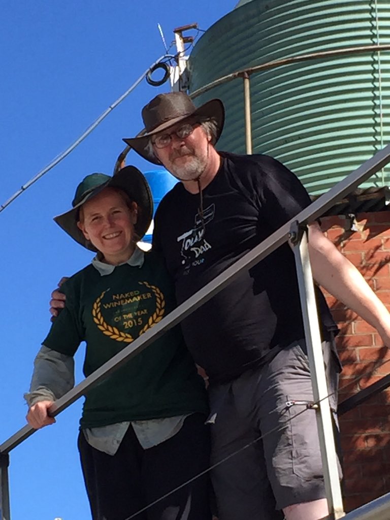 <a href="/NakedWines/">Naked Wines UK</a> your winemaker of the year &amp; your employee of the year hard at work in the glorious #Rutherglen sunshine