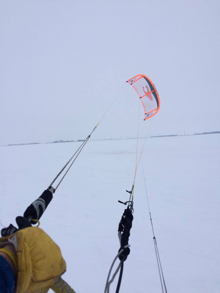 RustSalesInc's tweet image. What do farmers do on their farmland in January?   Kite skiing of course!  #kiteskiing
