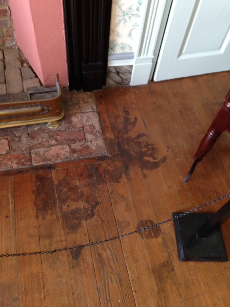 urbanfantasist's tweet photo. Still with @VentureBilly - bloodstains where the surgery took place during US Civil War Battle of Franklin https://t.co/Vn5zWW7W76