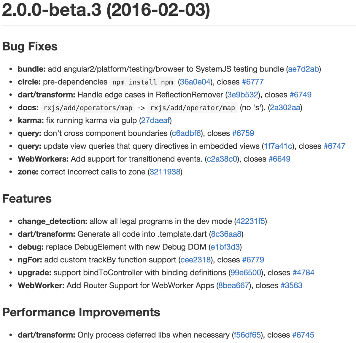 Angular 2 Beta 3 is out!  New features: track-by, debugging API, Router+WebWorkers, &amp; more.
github.com/angular/angula…