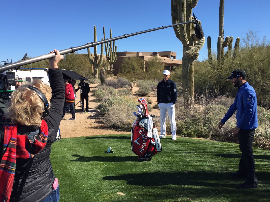 GrahamDeLaet's tweet image. Shooting commercial in the desert for @ShawGolf with @HearnDavid @ahadwingolf