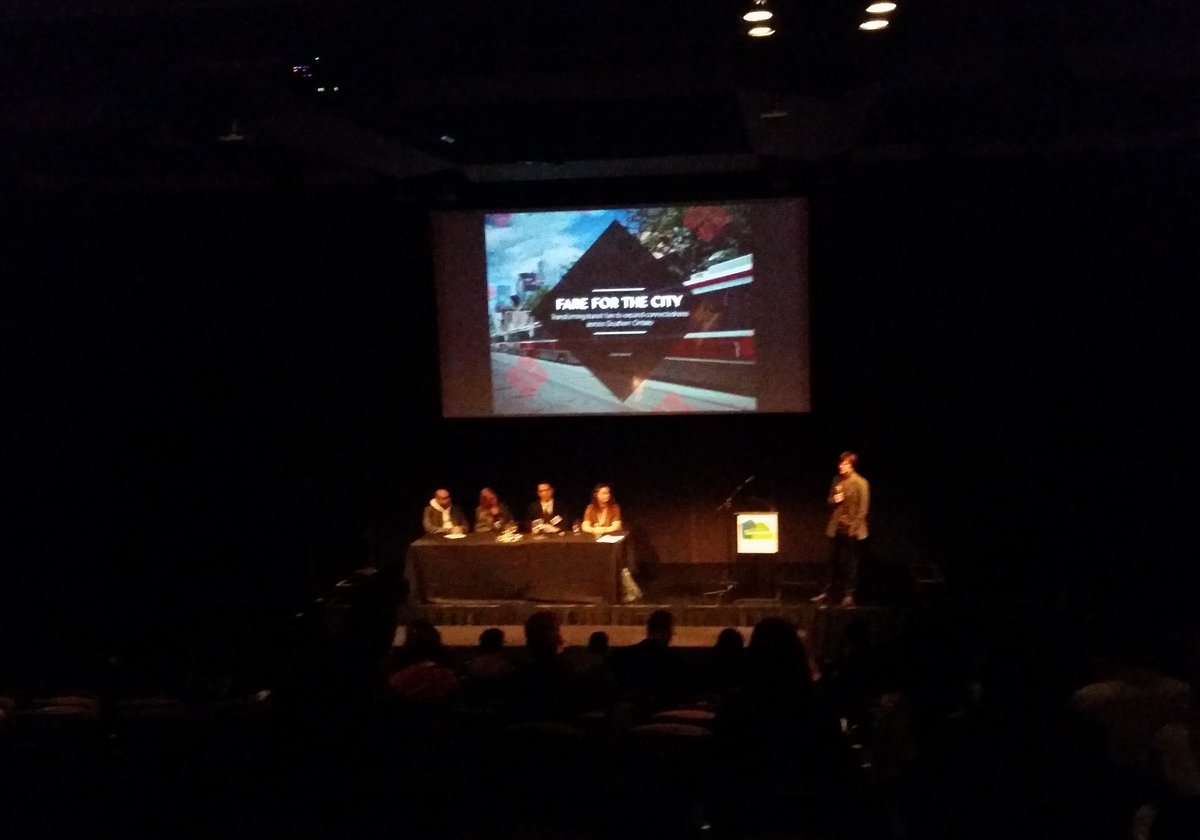 citiescontest's tweet photo. @OCAD students are giving an powerful presentation of their idea - Fare for the City Transit Fund #CoTshowcase2016 https://t.co/civBT5o4Zf