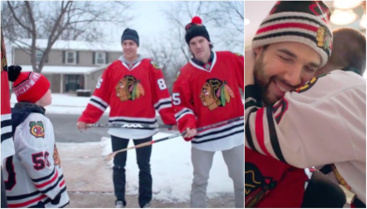 Sportfeedse's tweet photo. [VIDEO] Stjärnornas hyllade överraskning: "Grät ögonen ur mig" https://t.co/r2JQMnPM1z #Blackhawks #NHL #twittpuck https://t.co/bQIFSOE0am