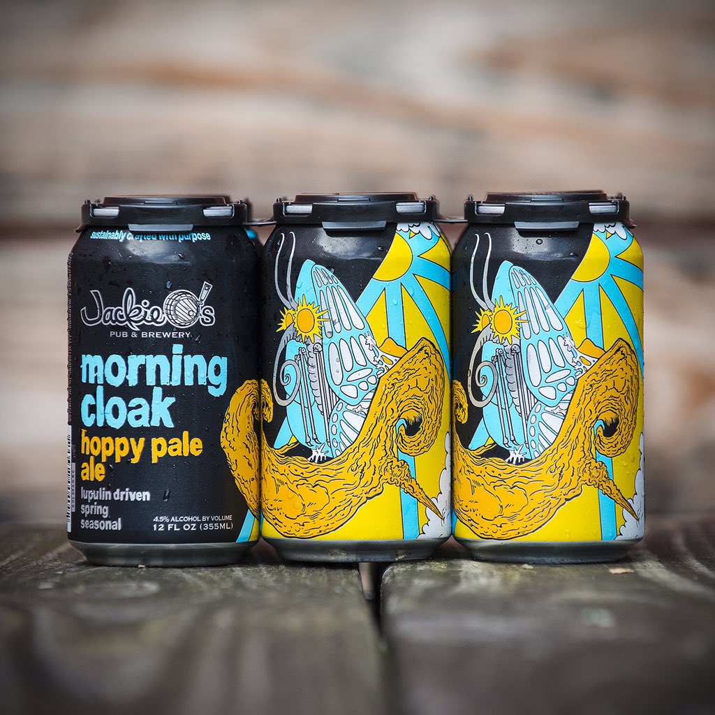 JackieosBrewery's tweet photo. Pick up #FAF Morning Cloak available at the Taproom now! Our spring seasonal is a session hop delight! $10.99/6 pack https://t.co/GCzYY7YjUA