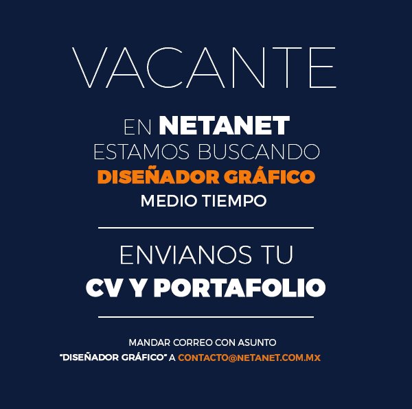 netanetmx's tweet photo. Te estamos buscando.
Únete a nuestro equipo de trabajo. https://t.co/pNSQdQuyU6