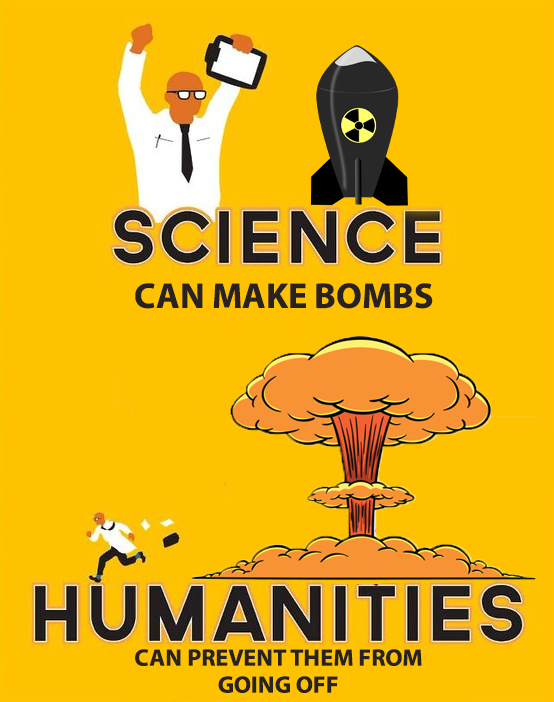 Anniedoheelee's tweet photo. @Justinaai14 i also found this one! science vs humanities #drcrls201 #HumanitiesVScience https://t.co/nM0nAiEgvs
