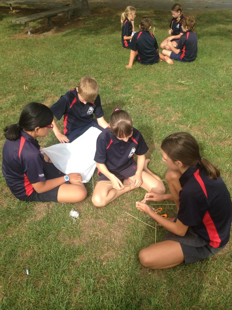 b_williams6's tweet photo. Marama team building and kite making. @coles_vicki @hull_karla @kt_heaven https://t.co/x2TKX5kYff
