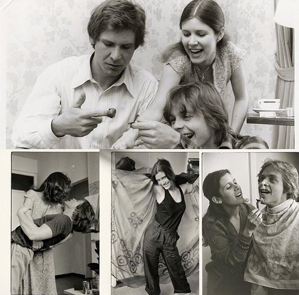 History0fLife's tweet photo. Images from Carrie Fisher's private photo collection taken during the filming of Star Wars. https://t.co/NjuL1uTcRa