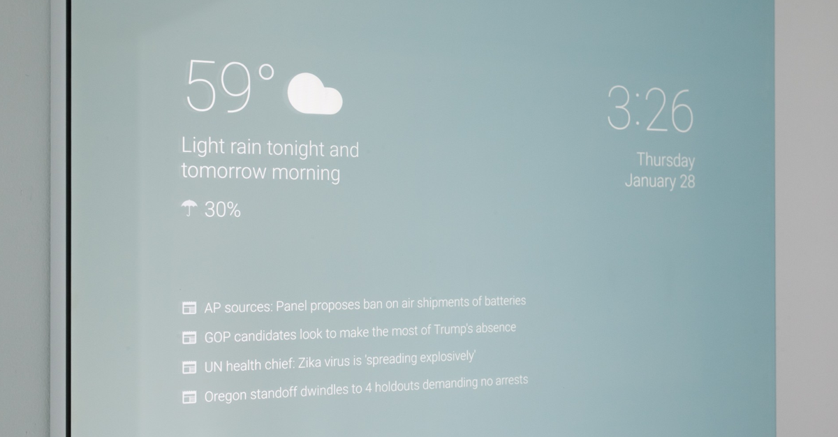 getslipstream's tweet image. My Bathroom Mirror Is Smarter Than Yours... bit.ly/1KY6Efj #IoT #DIY #Tech #SmartHome #Design #Want