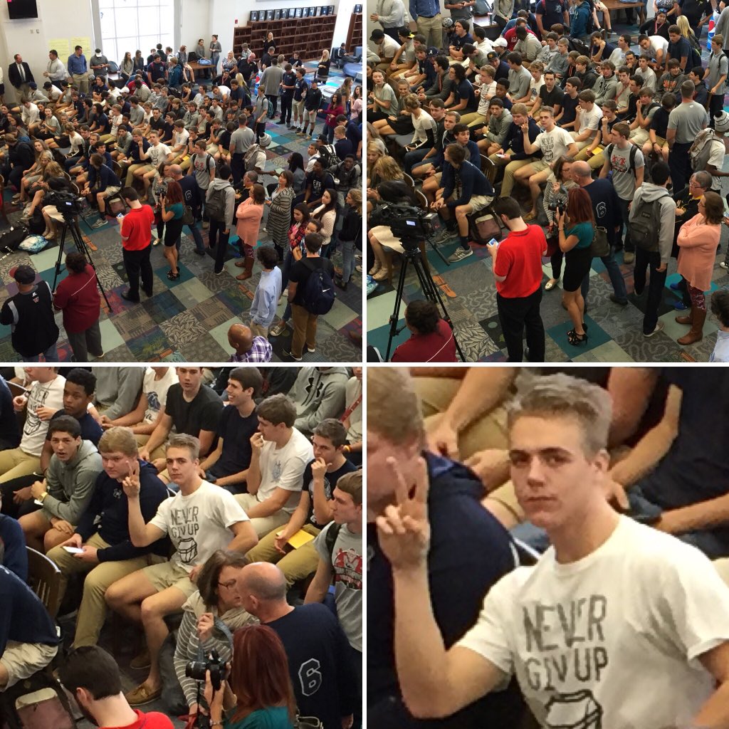 GregBrzozowski's tweet photo. Being camera-ready is a skill. #ArnoldMarlins #NSD16 @WJHG_TV https://t.co/n119FZdRXk